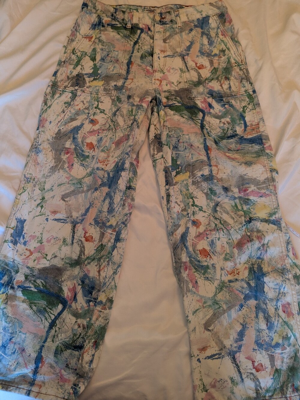 WRANGLER Abstract Paint-Splash  Women’s Jeans Size LARGE